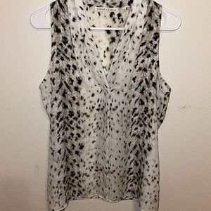 Violet & Claire Sheer Animal Print Tank Size M